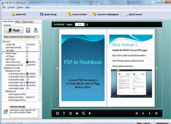 ForwinSoft Free PDF to Flash Book screenshot ForwinSoft Free PDF to Flash Book screenshot