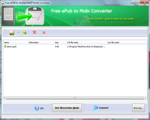 Free Mrosoft Converter Mobi from EPub screenshot