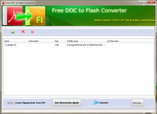 IceDemon DOC to Flash Molder screenshot