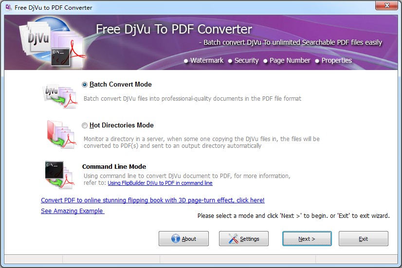 JCSOFT Free DjVu to PDF Changer screenshot