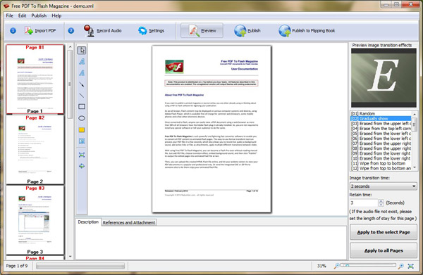 Kbssoft Free PDF to flash magazine screenshot