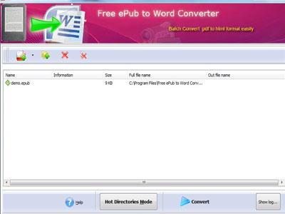 Windows 7 Nysoft Free ePub to Word 1.0 full