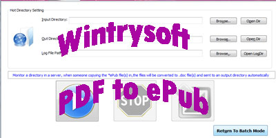 Wintrysoft PDF to ePub Converter 1.0 full